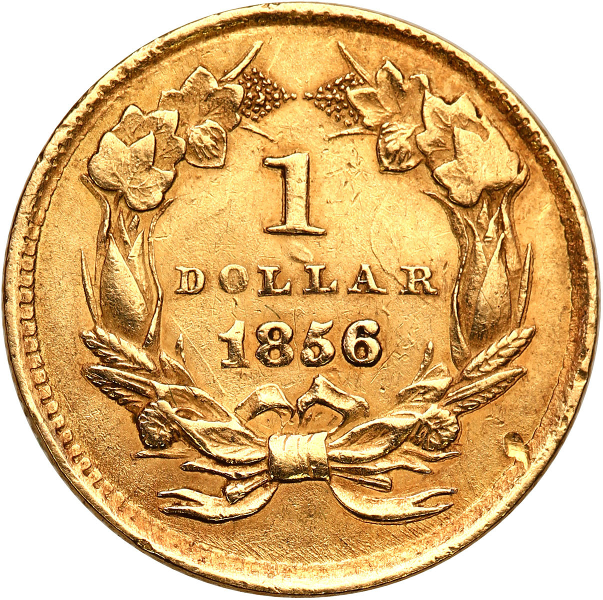 USA. 1 dolar 1856 typ III, Philadelphia